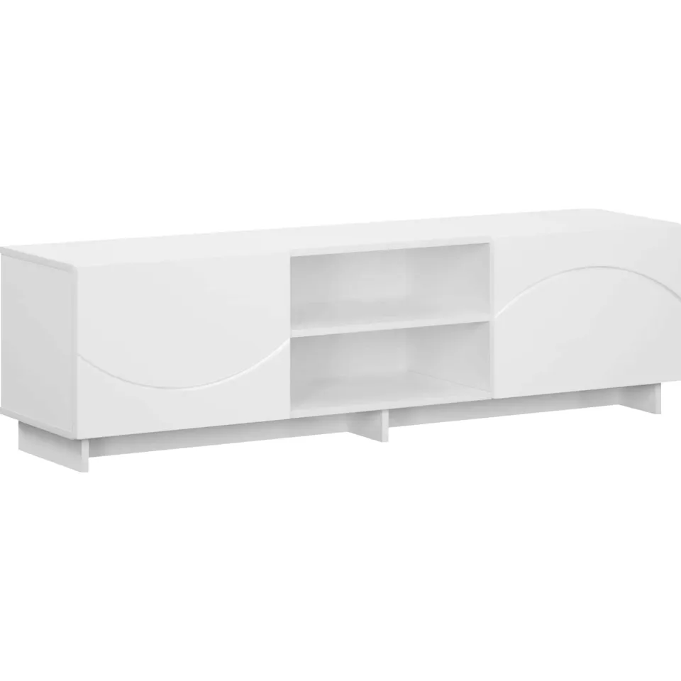 vidaXL TV-standaard 140 x 34,5 x 40 cm Wit Bewerkt hout, foto 3