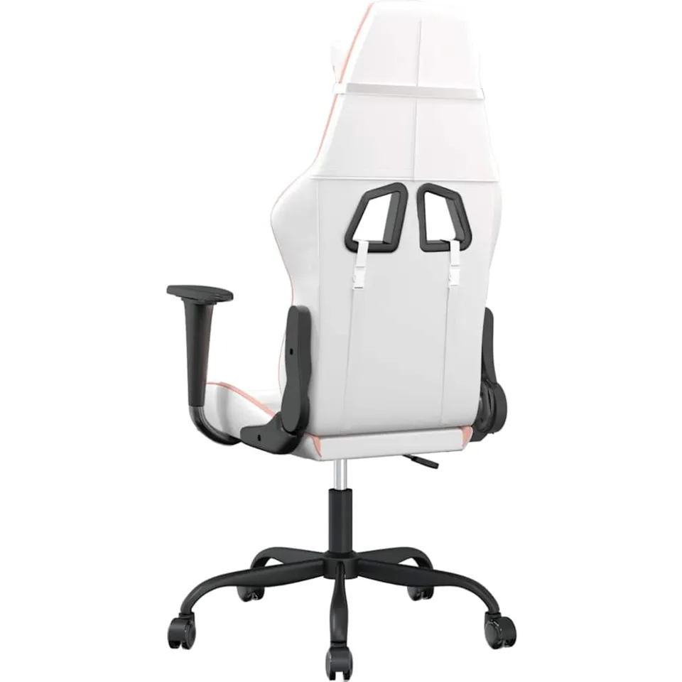 vidaXL Gamestoel kunstleer wit en roze, foto 4