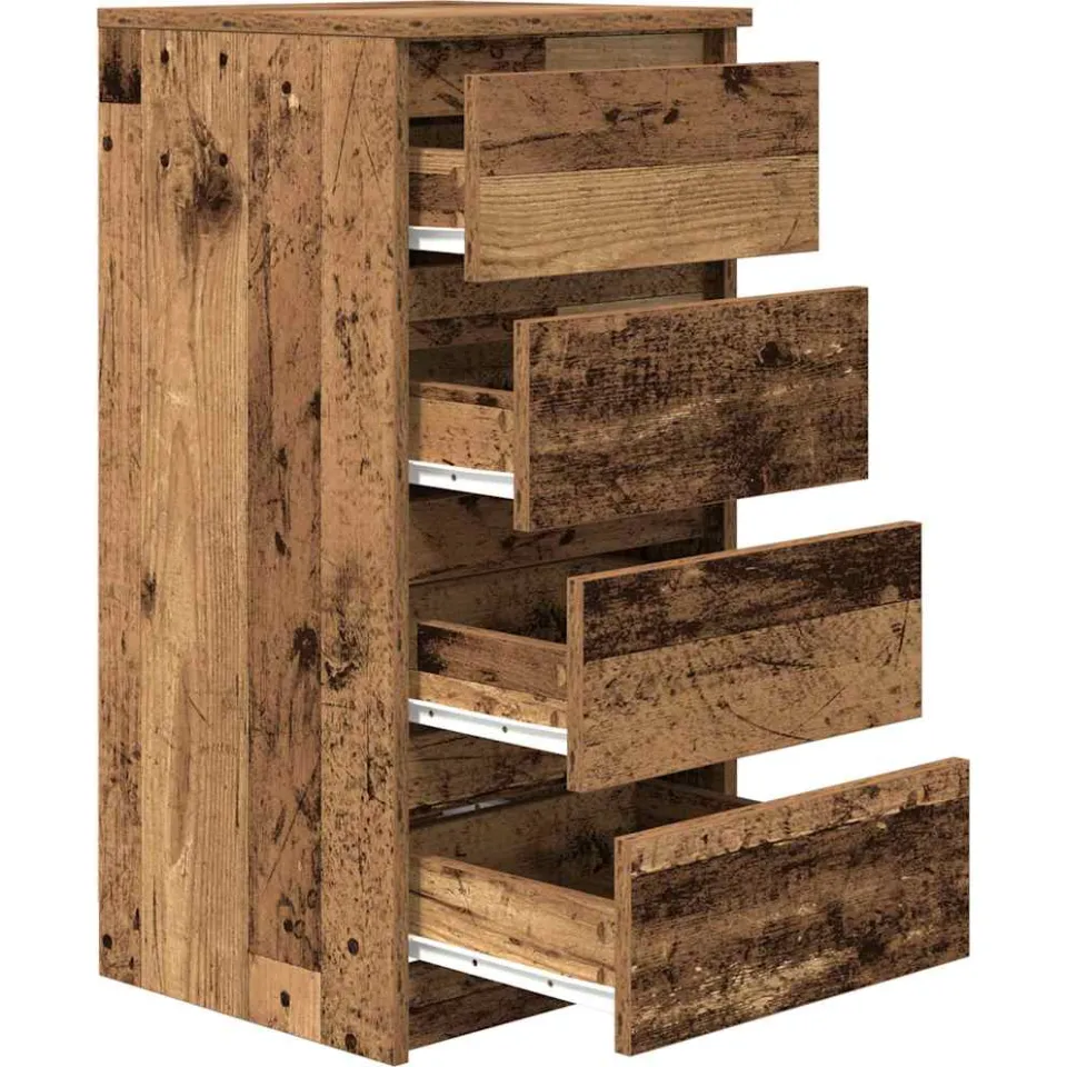 vidaXL Dressoir 37,5x35x76 cm bewerkt hout oud houtkleurig Bruin
