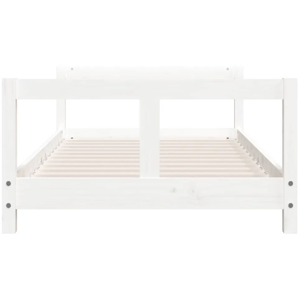 vidaXL Kinderbedframe 80x160 cm massief grenenhout wit, foto 4