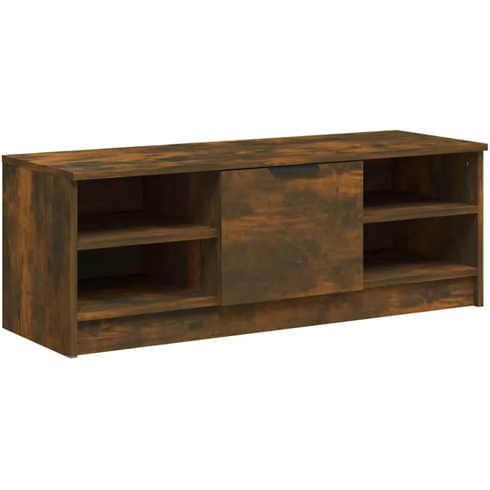 vidaXL Tv-meubel 102x35,5x36,5 cm bewerkt hout gerookt eikenkleurig Bruin