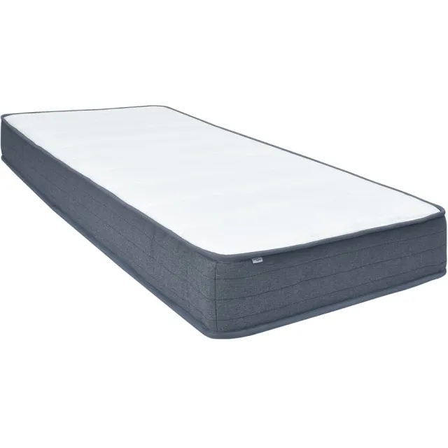 vidaXL Boxspringmatras 90x190x20 cm medium zacht stof Wit