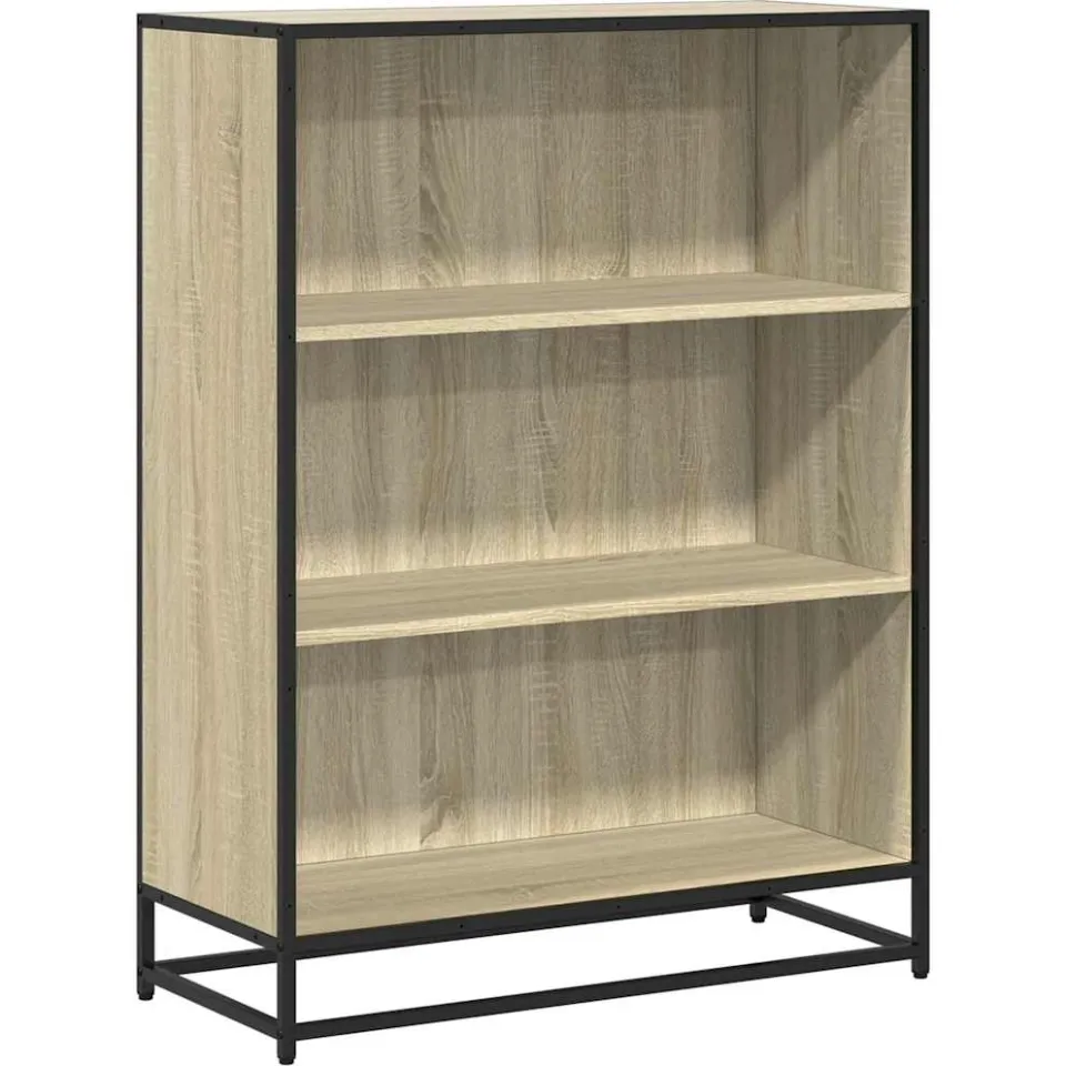 vidaXL Boekenkast 80,5x35x107,5 cm bewerkt hout sonoma eikenkleurig, foto 3
