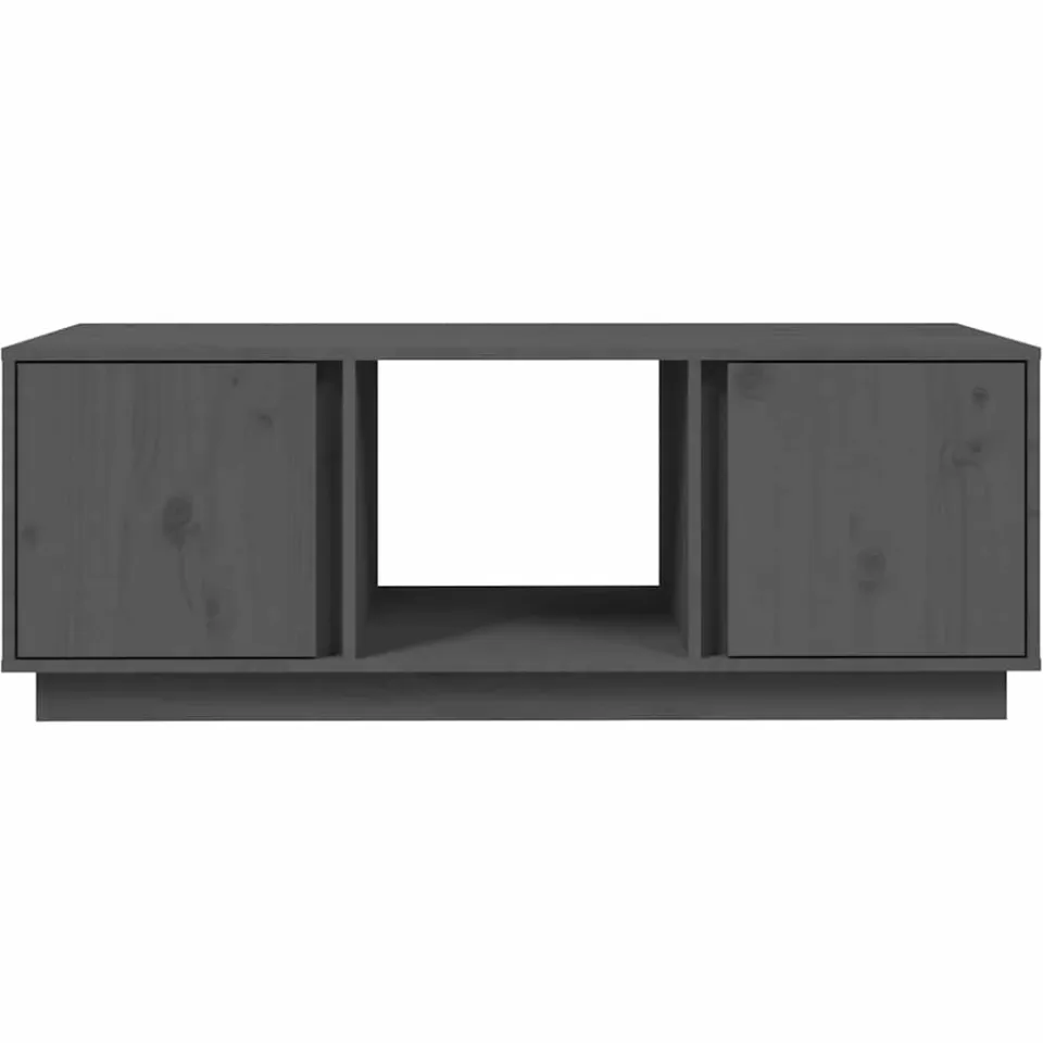 vidaXL Salontafel 110x50x40 cm massief grenenhout grijs, foto 3