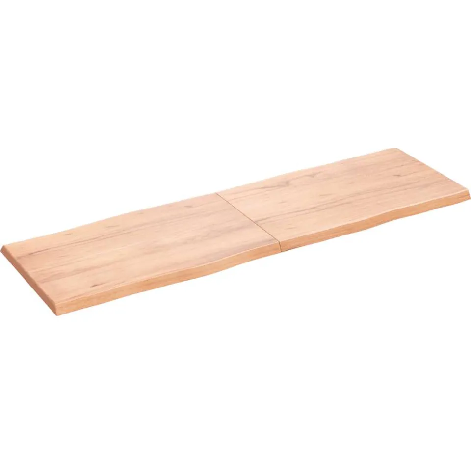 vidaXL Tafelblad natuurlijke rand 160x50x(2-4) cm eikenhout lichtbruin, foto 2