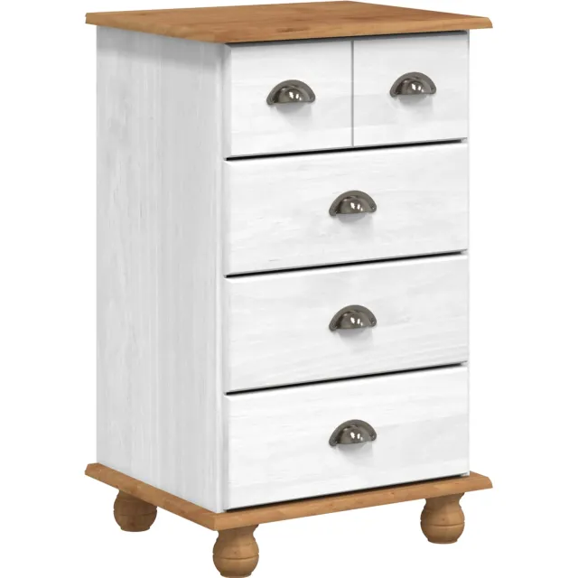 vidaXL Ladekast ASKIM 4-Lade Wit 48,5 x 40 x 79 cm Massief grenenhout