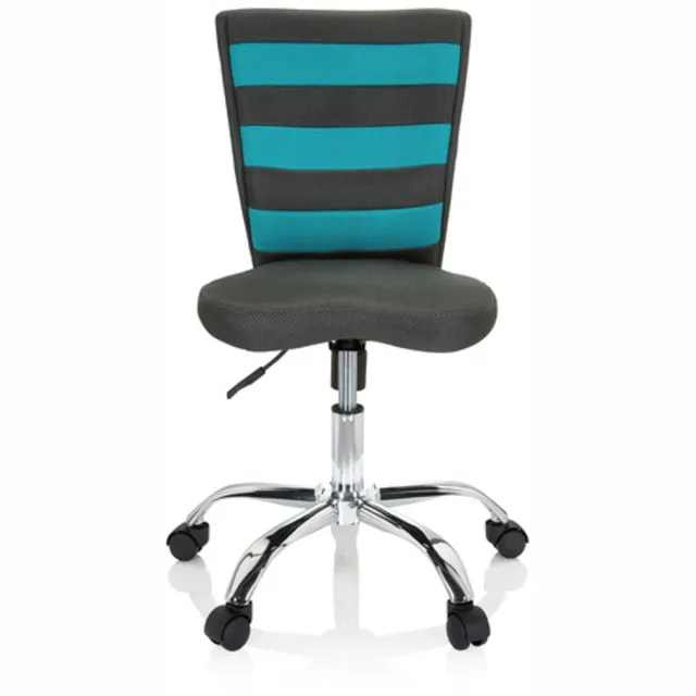 hjh office Kinder bureaustoel KIDDY COMFORT I Netstof Grijs / Turkoois hjh OFFICE Grijs/Turkoois