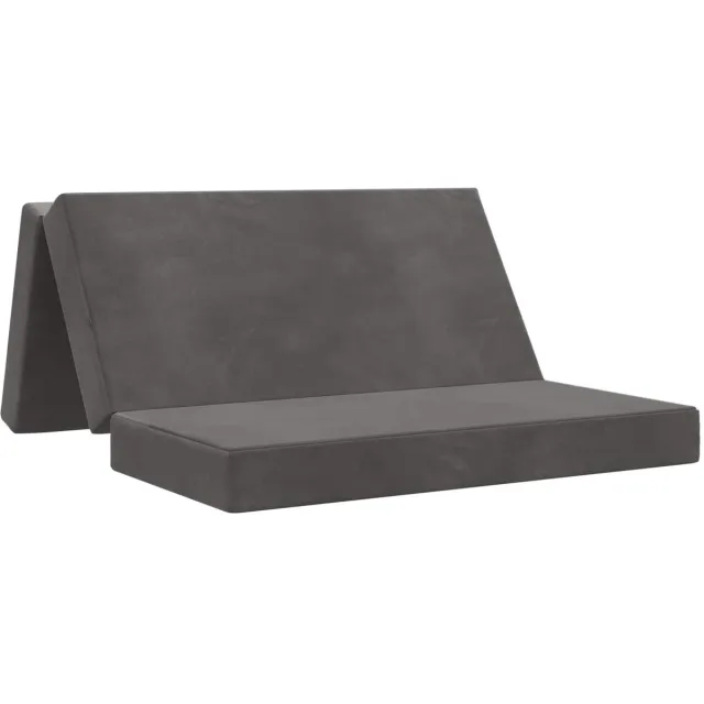 vidaXL Vouwbare - Sofa - Bed - 160 - x - 67 - x - 45 - cm - Donkergrijs