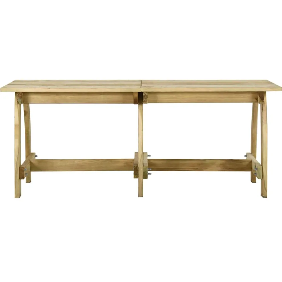 vidaXL Tuintafel 220x74x75 cm geïmpregneerd grenenhout Bruin