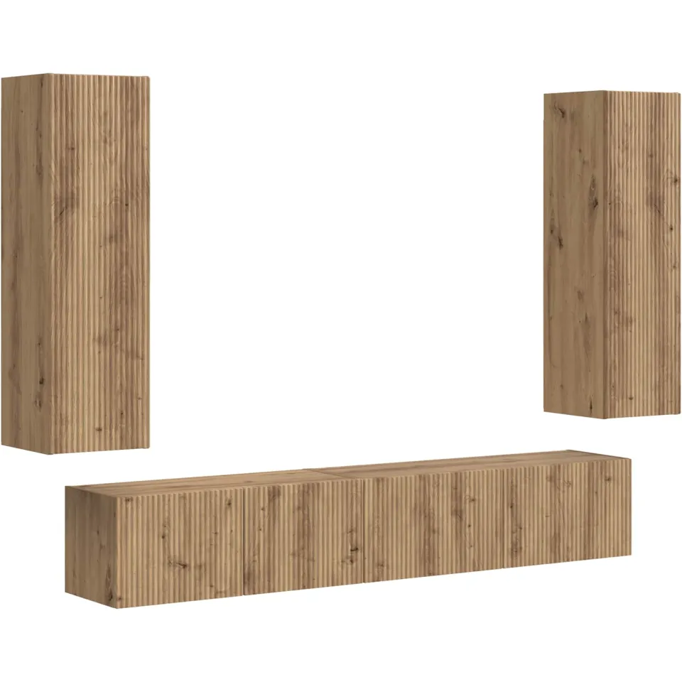 vidaXL Tv-meubelset 3 st 30 x 31 x 100 cm Artisan Eiken, foto 3