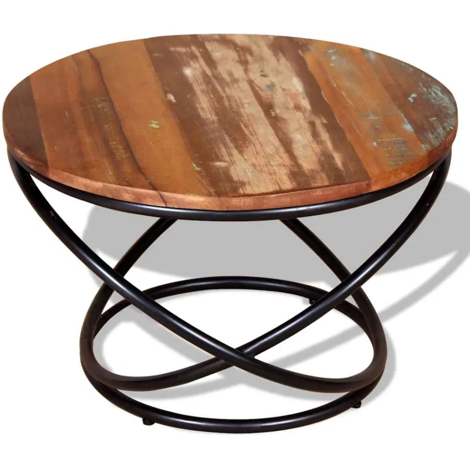 vidaXL Salontafel 60x60x40 cm massief gerecycled hout meerkleurig, foto 2