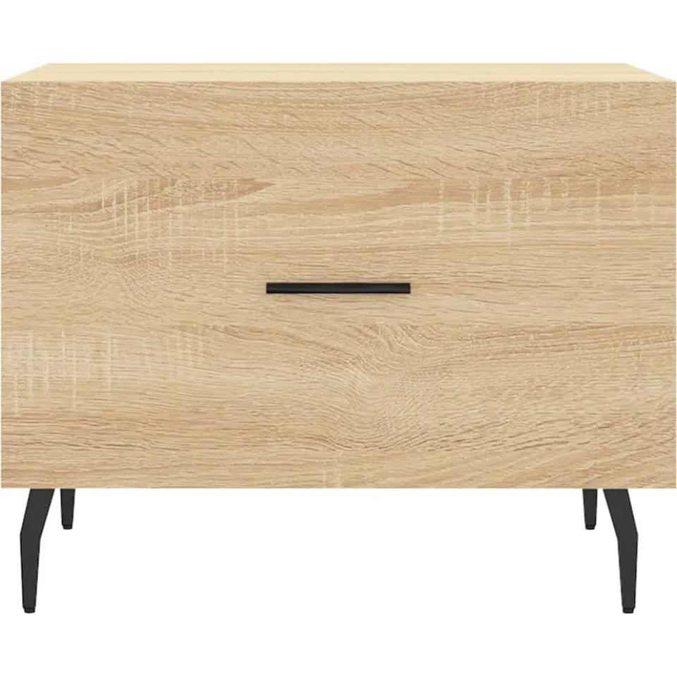 vidaXL Salontafel 50x50x35 cm bewerkt hout sonoma eikenkleurig Bruin
