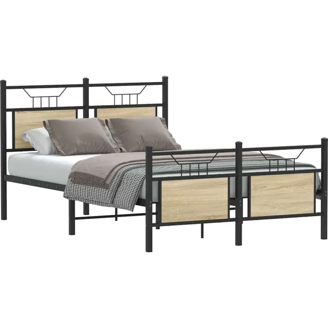 vidaXL Bedframe zonder matras hout sonoma eikenkleurig 120x200 cm
