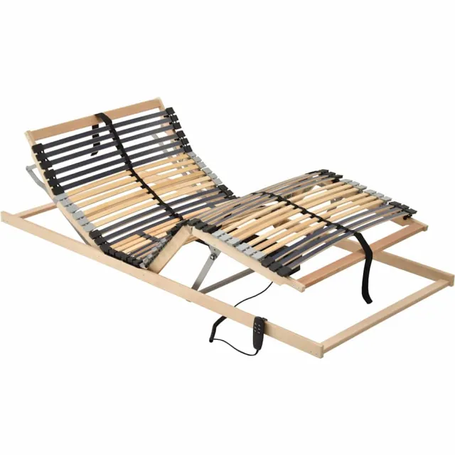 vidaXL Lattenbodem met 42 latten 7 zones elektrisch 90x200 cm Bruin