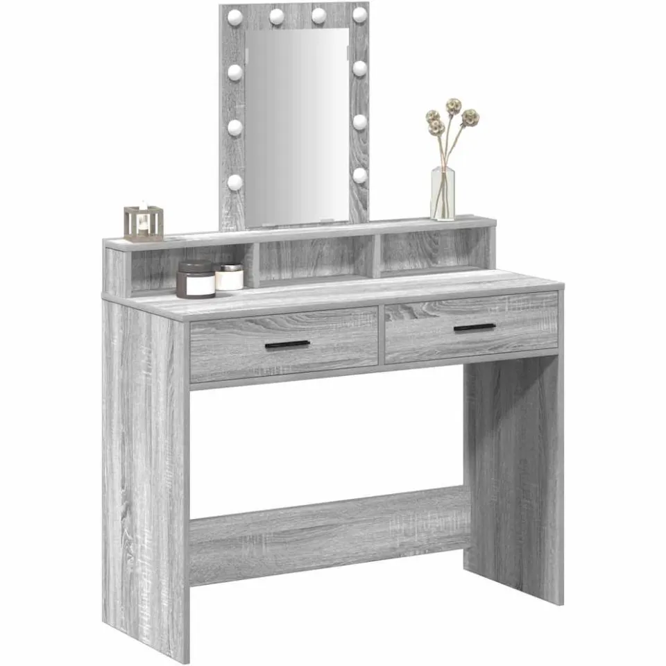 vidaXL Plafondtafel Grijs 100 x 41 x 140 cm Bewerkt hout