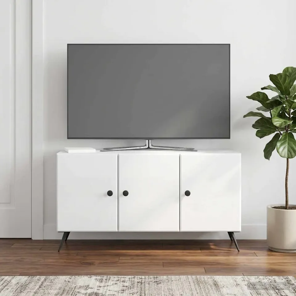 vidaXL TV-kast Hoogglans Wit 99 x 34,5 x 50 cm Bewerkt hout, foto 4