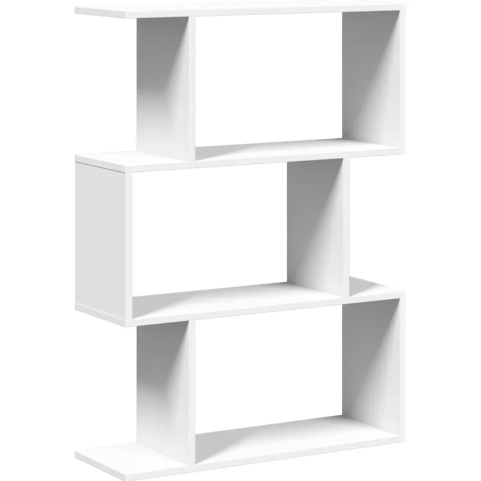 vidaXL Kamerverdeler Boekenkast 3-laags Wit 70x24x97 cm Bewerkt Hout, foto 3