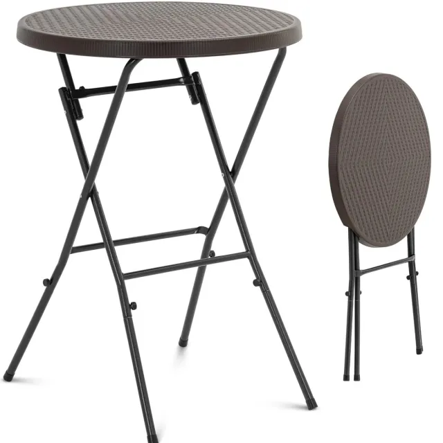 Uniprodo Opvouwbare tafel - 79 x 79 x 110 cm - 75 kg - binnen/buiten - zwart - Uniprodo