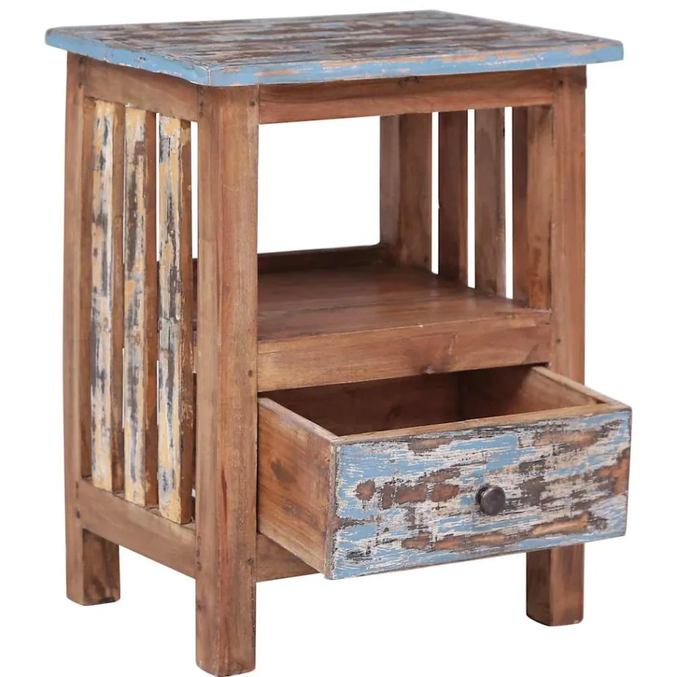 vidaXL Nachtkastje 41x30x50 cm massief mahoniehout bruin