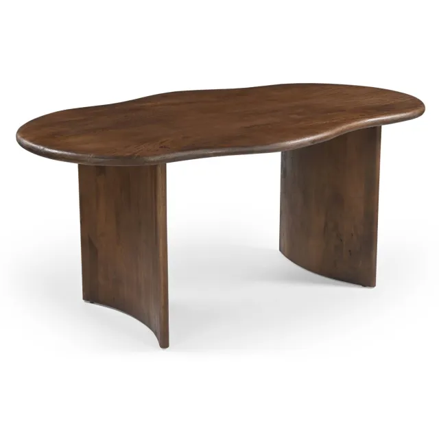 DÉJA Living Eettafel Tornio - Organisch Donkerbruin Hout - 180x110x76cm