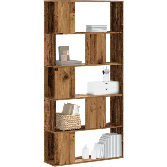 vidaXL Boekenkast 5-laags 80,5x23,5x162,5 cm bewerkt hout oud hout Bruin