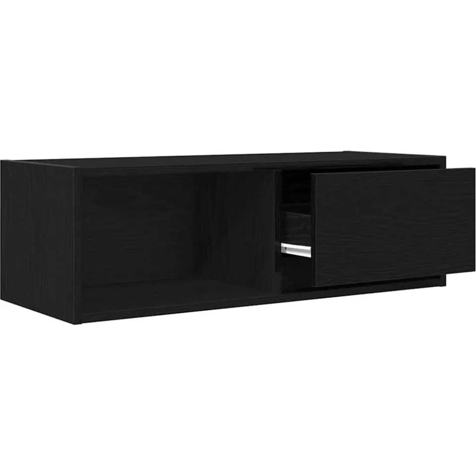 vidaXL Tv-kasten 2 st 80x31x25,5 cm spaanplaat zwart eikenkleurig, foto 4