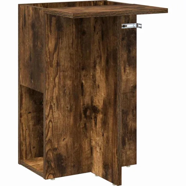 vidaXL Bijzettafel - Rook - Eiken - 35 - x - 40 - x - 55 - cm - Bewerkt - hout Gerookt eiken