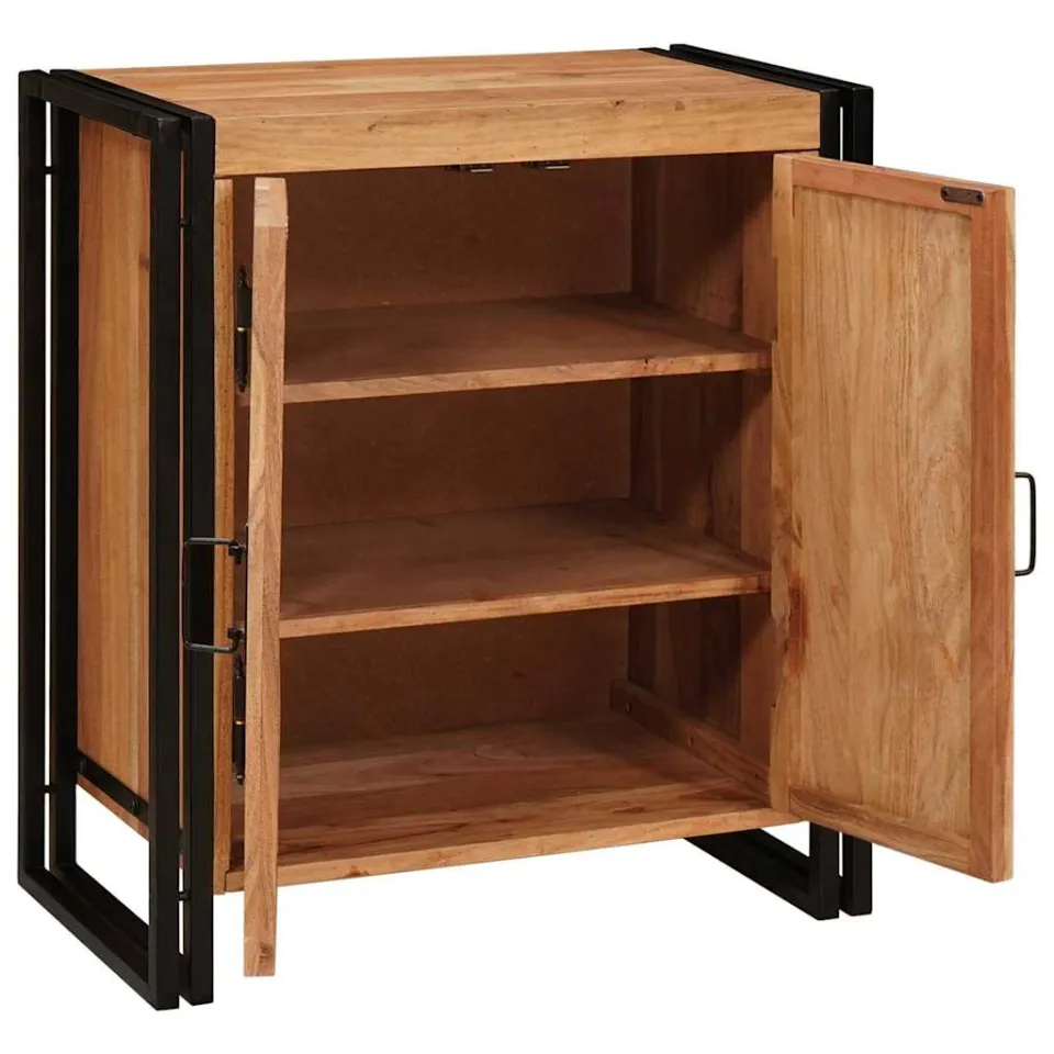 vidaXL Nachtkastje Bruin 66 x 35 x 76 cm Massief acaciahout, foto 3
