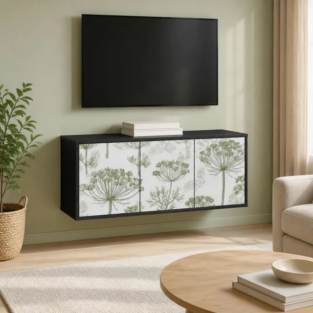 vidaXL Wandgemonteerd tv-meubel GOTHA 102 x 33 x 40 cm Zwart eiken