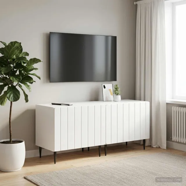 vidaXL Tv-meubel Hoogglans Wit Bewerkt hout, foto 2