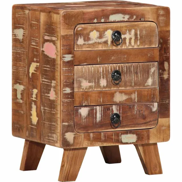 vidaXL Nachtkastje 37x32x50 cm massief gerecycled hout Bruin
