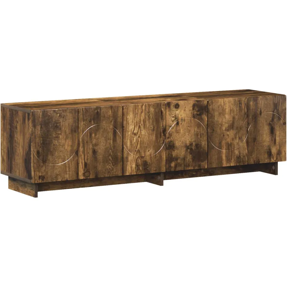 vidaXL tv-meubel 140 x 34,5 x 40 cm Gerookt eiken Bewerkt hout, foto 3