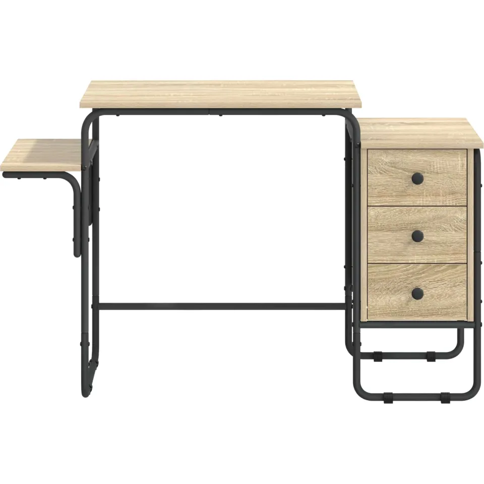 vidaXL Bureau met opbergruimte Sonoma Eiken 120 x 50 x 75 cm, foto 4