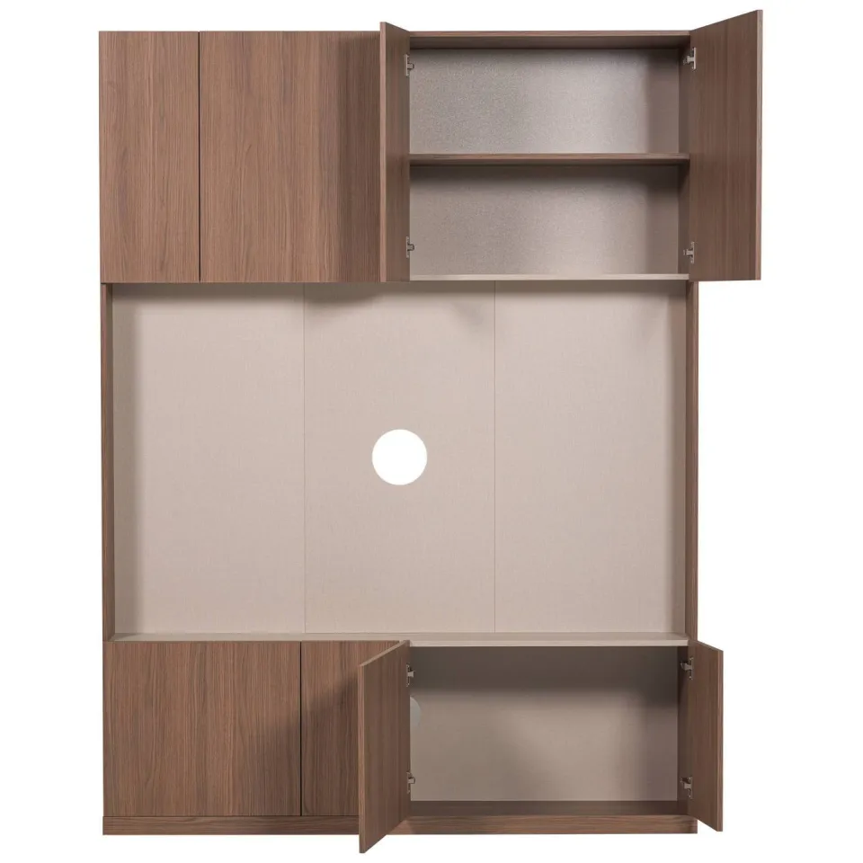 WOOOD Build Tv Opbergkast 160 cm - Eiken Fineer - Naturel - 215x160x41, foto 3