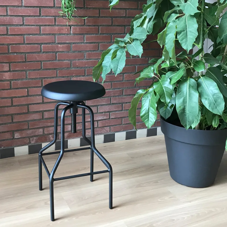 Legend Hoge draaibare kruk mat zwart - in hoogte verstelbaar, foto 4