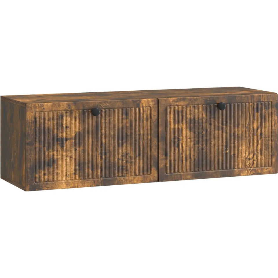 vidaXL Wandbeugel TV-kast Gerookt eiken 98 x 31 x 30 cm Bewerkt hout, foto 3