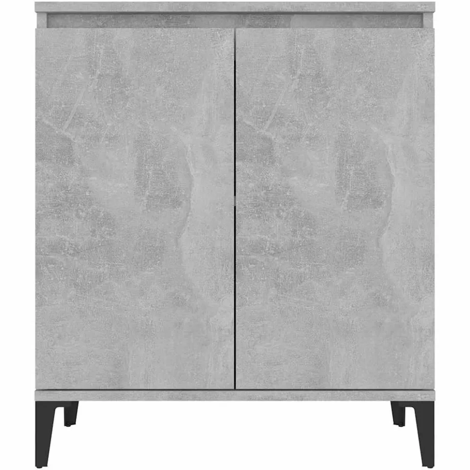 vidaXL Dressoir 60x35x70 cm bewerkt hout betongrijs grijs, foto 4
