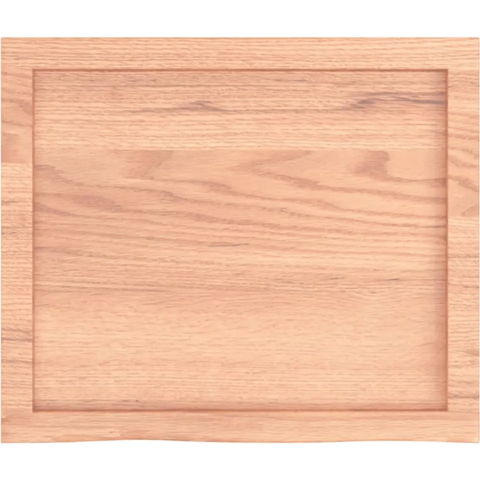 vidaXL Tafelblad 60x50x(2-6) cm behandeld massief eikenhout lichtbruin