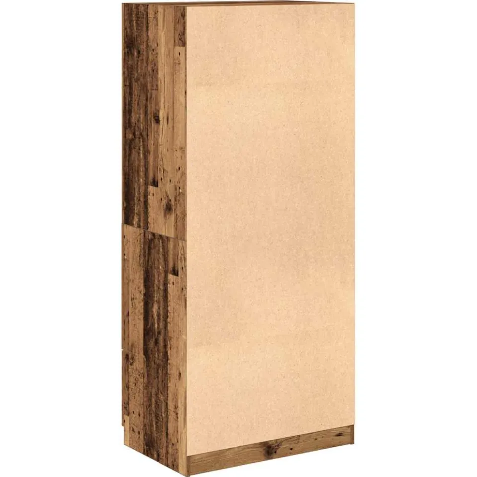 vidaXL Kledingkast 80x52x180 cm bewerkt hout oud houtkleurig bruin, foto 4