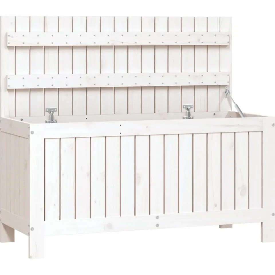 vidaXL Tuinbox 108x42,5x54 cm massief grenenhout wit