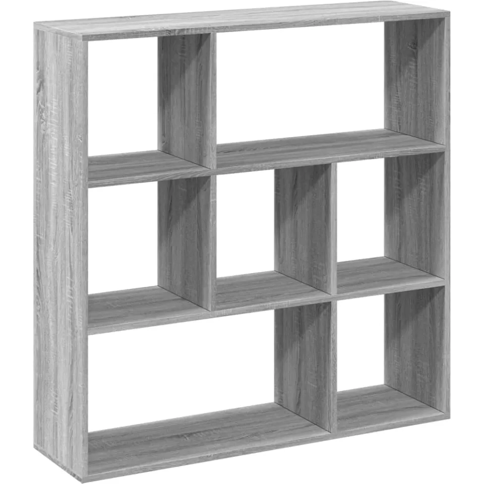 vidaXL Kamerscherm / boekenkast 102x29x103,5 cm hout betongrijs grijs, foto 3