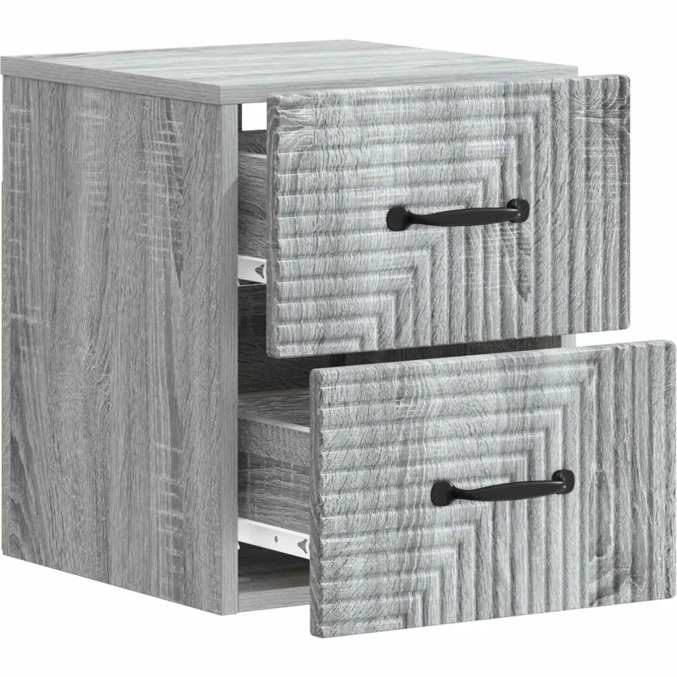 vidaXL Wandbeugel Bedkast Grijs sonoma 34,5 x 33 x 40 cm Bewerkt hout, foto 3