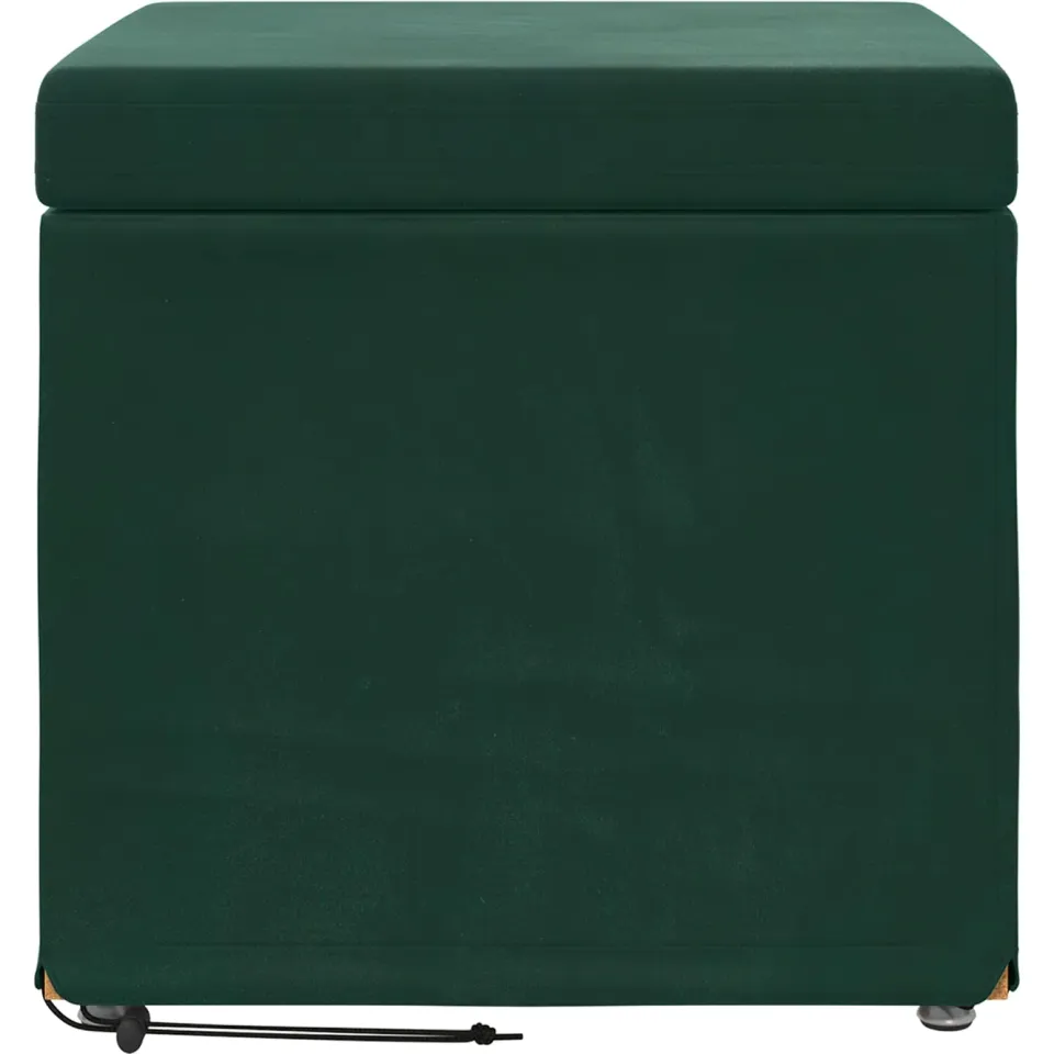 vidaXL Kruk Donkergroen 41 x 41 x 40 cm Velvet en Gefabriceerd Hout groen, foto 4