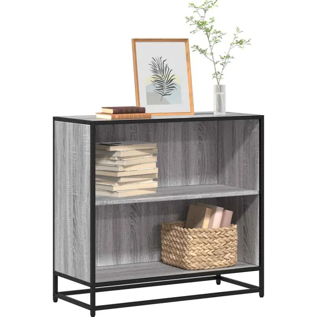vidaXL Boekenkast 80,5x35x76 cm bewerkt hout grijs sonoma eikenkleurig