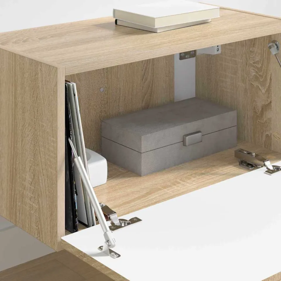 vidaXL TV Wandkast 60 x 31 x 29,5 cm Sonoma Bewerkt hout bruin, foto 4