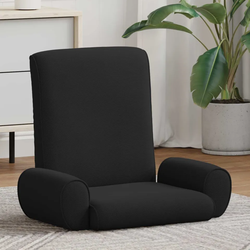 vidaXL Verstelbare vlo stoelen Zwart Grove Fluweel, foto 3