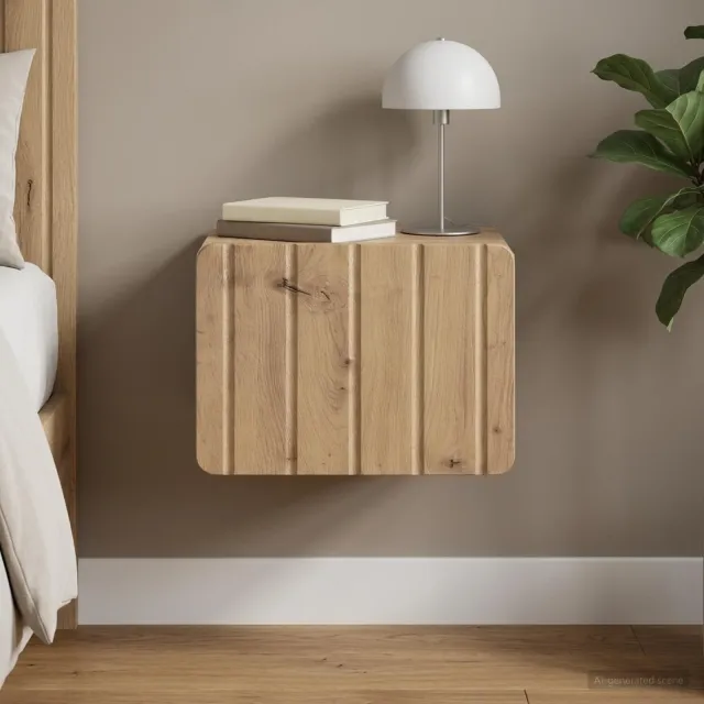 vidaXL Wandbeugel Bedkast Artisanaal eiken 33 x 34,5 x 24 cm, foto 2