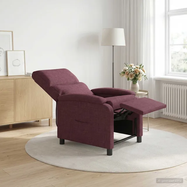 vidaXL Relaxfauteuil Paars Stof