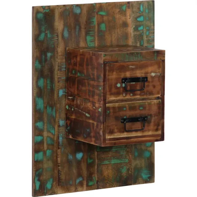 vidaXL Nachtkastje 60x32x80 cm massief gerecycled hout meerkleurig, foto 2