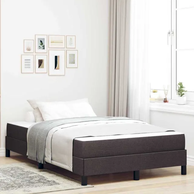 vidaXL Boxspringbed Donkerbruin 120 x 200 cm Stof